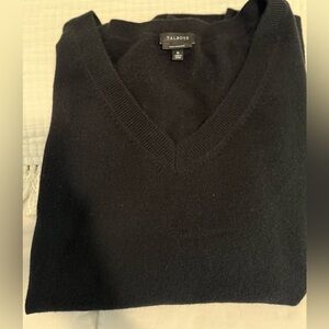 Talbots Pure Cashmere V-Neck Sweater Black Size XL